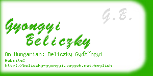 gyongyi beliczky business card